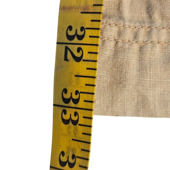 Michael Stars Women’s Linen Pants Beige M Drawstring Coastal Cowgirl Clean Girl - Picture 10 of 12